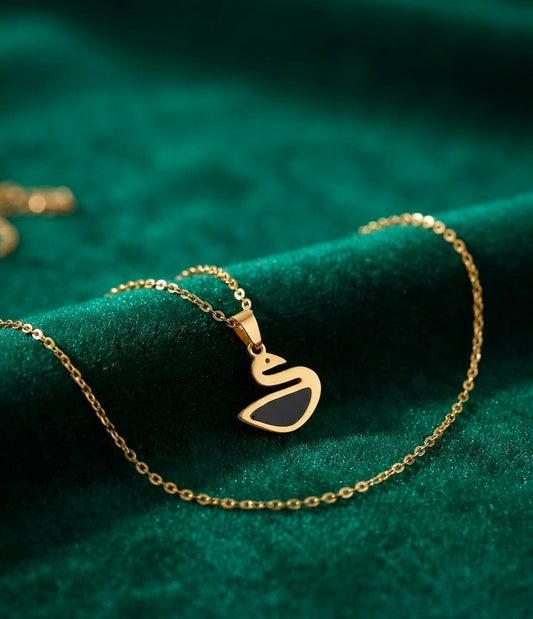 316L stainless steel waterproof  Swan pendant